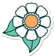 tattoo style sticker of a flower