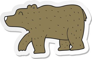 sticker of a cartoon bear
