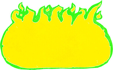 cartoon green fire border