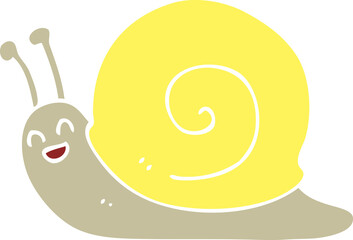 flat color style cartoon snail © lineartestpilot