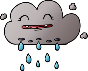 cartoon doodle rain cloud