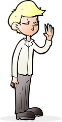 cartoon arrogant boy