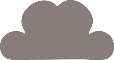 flat color retro cartoon storm cloud