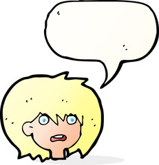 cartoon shocked expression  with speech bubble