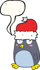 speech bubble cartoon penguin