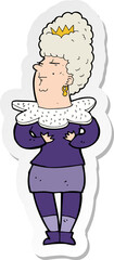 sticker of a cartoon aristocratic woman