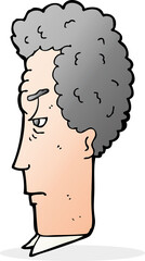 cartoon grey haired man