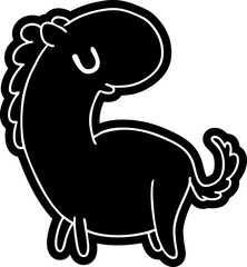 cartoon icon kawaii of a cute horse