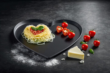 Fototapeta na wymiar National italian food pasta, super photo realistic background, generative ai