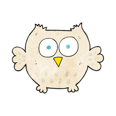 textured cartoon happy owl