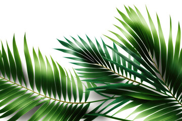 Obraz na płótnie Canvas Tropical Palm leaves Background. Illustration AI Generative