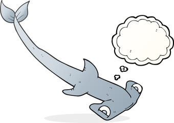 thought bubble cartoon hammerhead shark