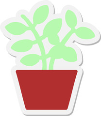 peaceful house plant sticker