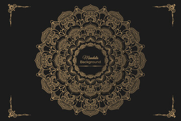 Luxury Ornamental Islamic Arabic Style Mandala Background Design, Decorative Mandala for Print, Poster, Cover, Brochure, Flyer, Banner