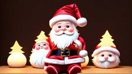 Santa Claus, Papá Noel en Miniatura, IA Generativa