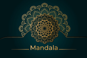 Luxury Ornamental Islamic Arabic Style Mandala Background Design, Decorative Mandala for Print, Poster, Cover, Brochure, Flyer, Banner