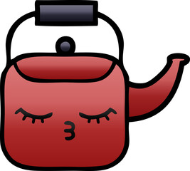 gradient shaded cartoon kettle