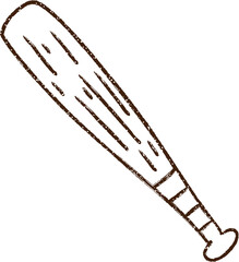 Baseball Bat Charcoal Drawing