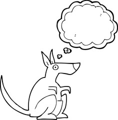 thought bubble cartoon kangaroo