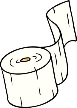 recommend clip art: cartoon doodle of a toilet roll