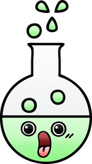 gradient shaded cartoon test tube