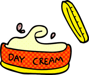 cartoon doodle moisturizer jar