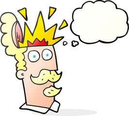 thought bubble cartoon man with exploding head