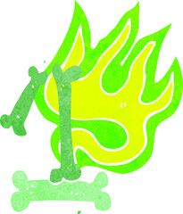 cartoon halloween bone number