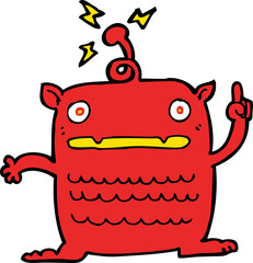 cartoon weird little alien