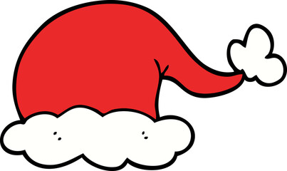 cartoon doodle santa hat