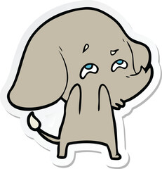 sticker of a cartoon elephant remembering