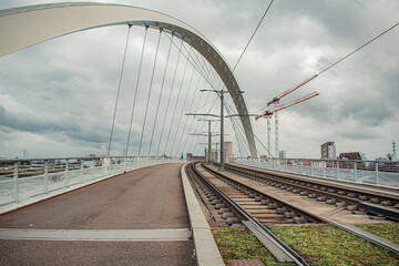 Obraz premium railway bridge over the river