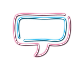 neon speech bobble