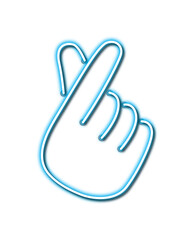 neon gesture love