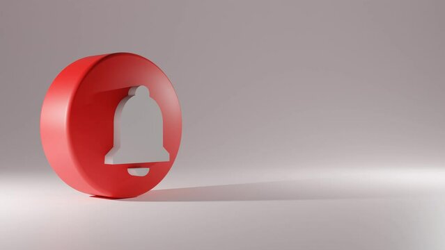 3D animation bell icon, animation bell icon