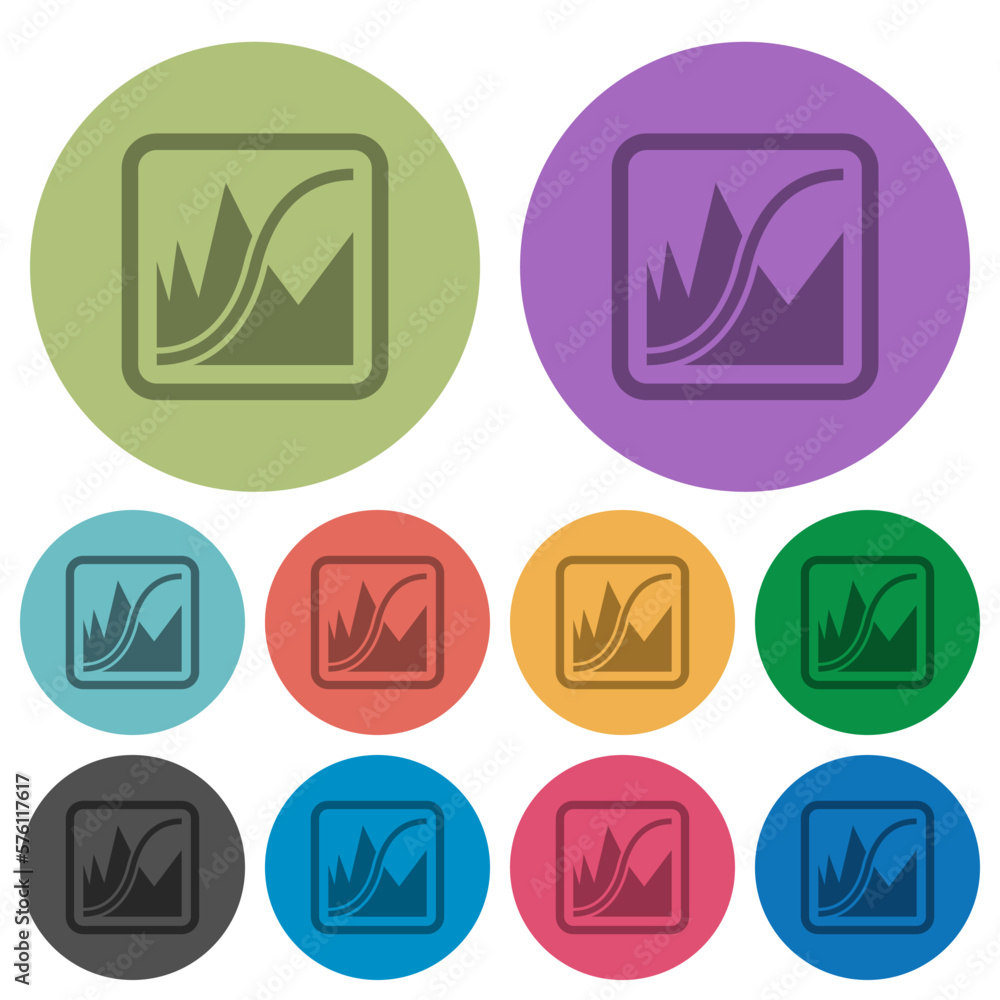 Poster adjust image curves color darker flat icons