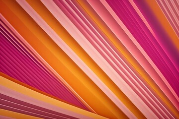 Abstract pink orange lines design - AI generated wallpaper background in warm colors