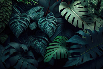 leaves background created with Generative AI technology