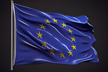 european union flag created with Generative AI technology