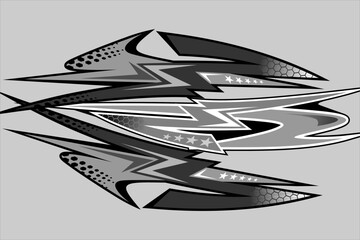 Design vector racing background with a unique pattern of stripes and a combination of grayscale colors