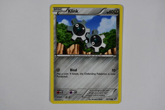 Pokemon trading card, Klink.