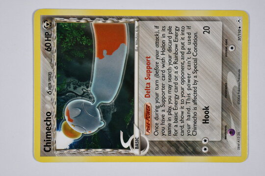 Pokemon trading card, Chimecho.