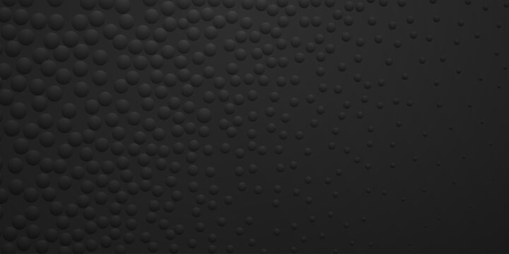 Abstract background in black colors with many convex small circles