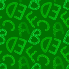 Cartoon alphabet seamless kids letter pattern for wrapping paper and fabrics and linens and festive packaging
