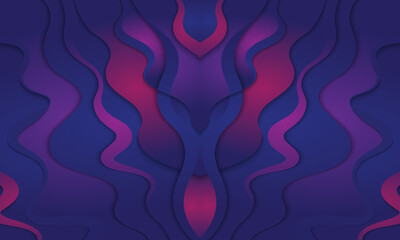 Wavy Blue and Purple Abstract Background Design.
