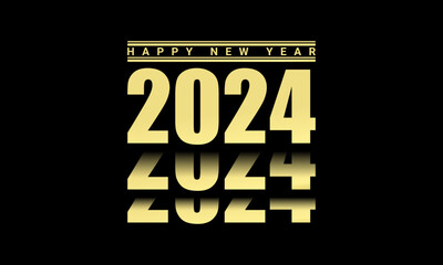 2024 happy new year design template.