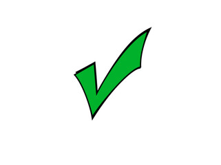 Check mark yes, check mark icon symbol. Approved signal..illustration