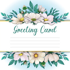 watercolor floral spring decoration