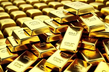 Gold  Bars and Ingots made with Generative AI
