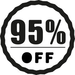 95% discount sale